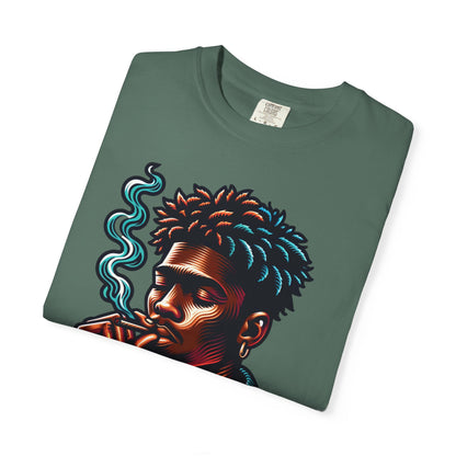 Peace In Motion T‑Shirt — Retro Smoking Portrait Graphic Tee