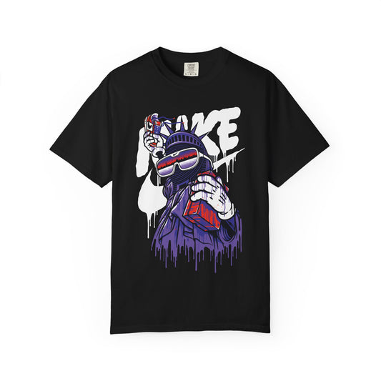 Retro Graffiti Statue of Liberty Illustration (’Like’ Spray Can)