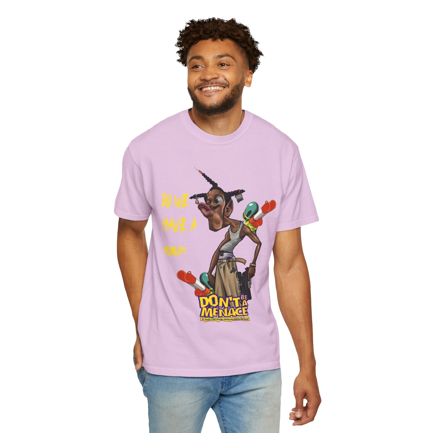 Don’t Be a Menace Graphic T-Shirt — “Do We Have a Problem?” Urban Cartoon Streetwear