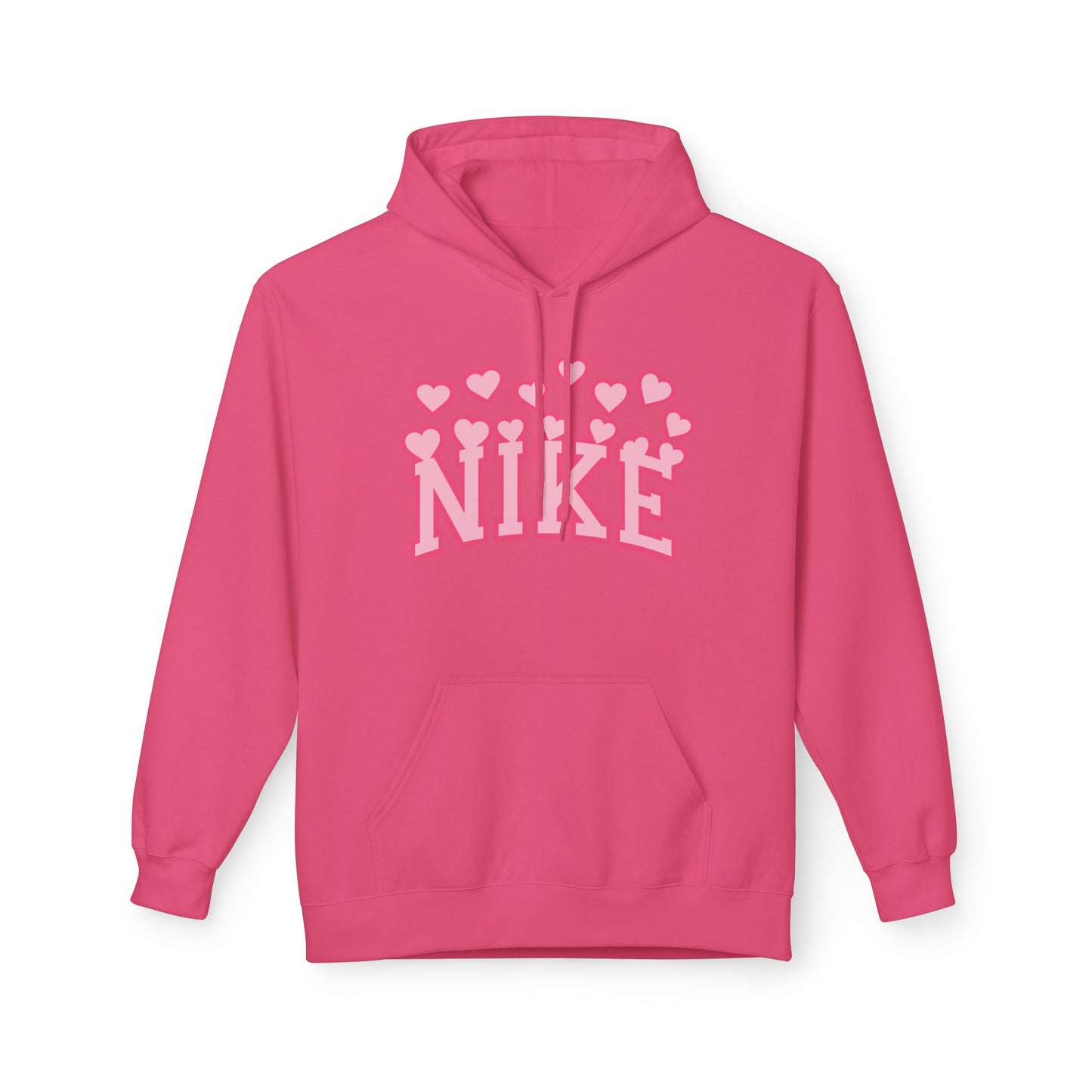 Pink Heart 'Nike' Hoodie — Cute Retro Logo Pullover