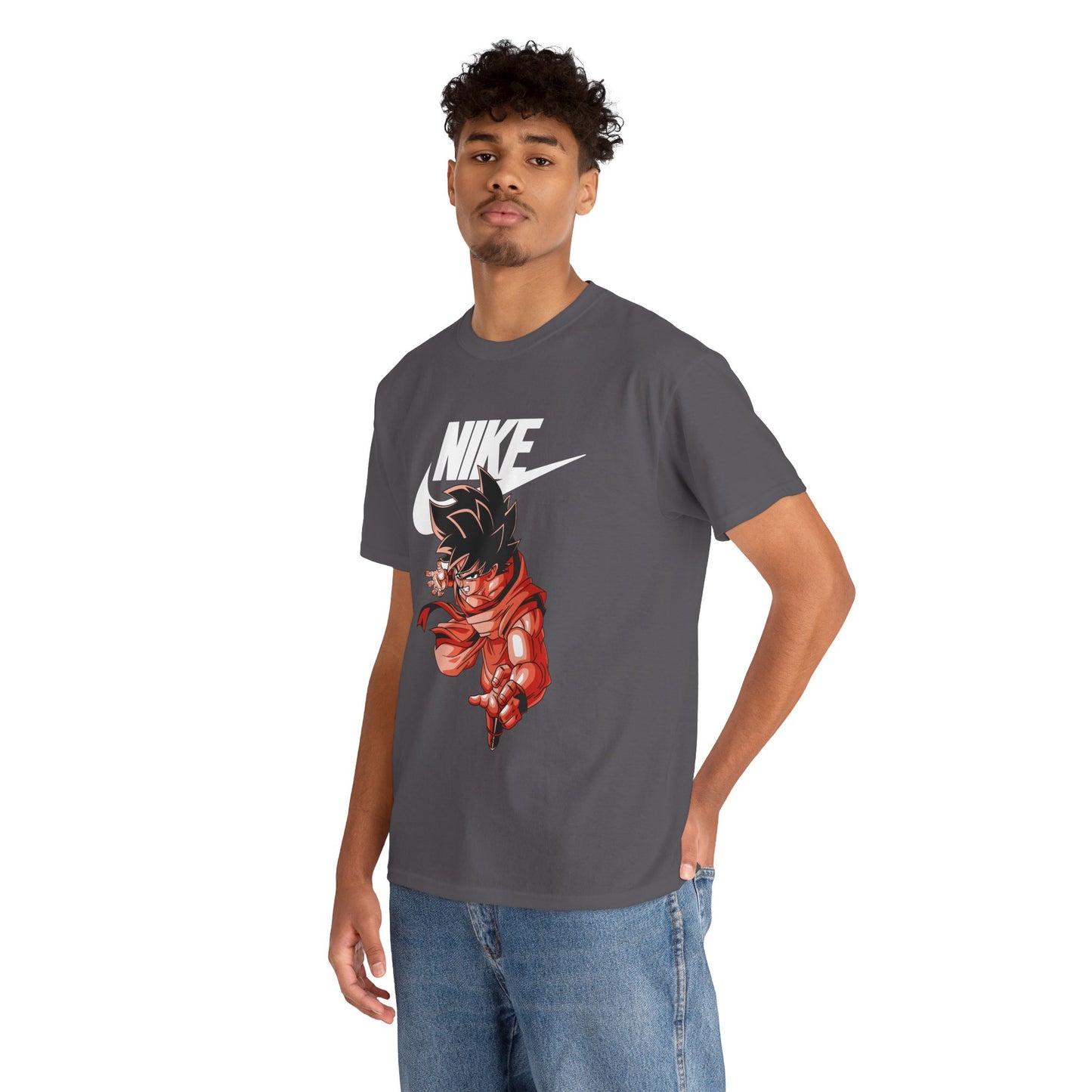 Nike x Anime Kid Graphic Tee — Retro Goku-Inspired Streetwear