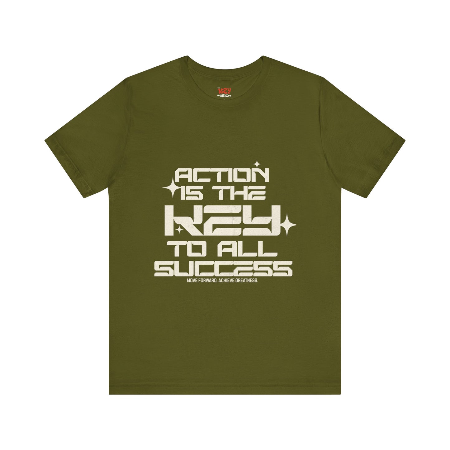 Motivational Unisex Tee: 'Action is the Key to All Success'