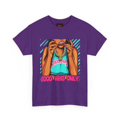 Good Vibes Only Tee — Retro Pop Art Graphic T-Shirt