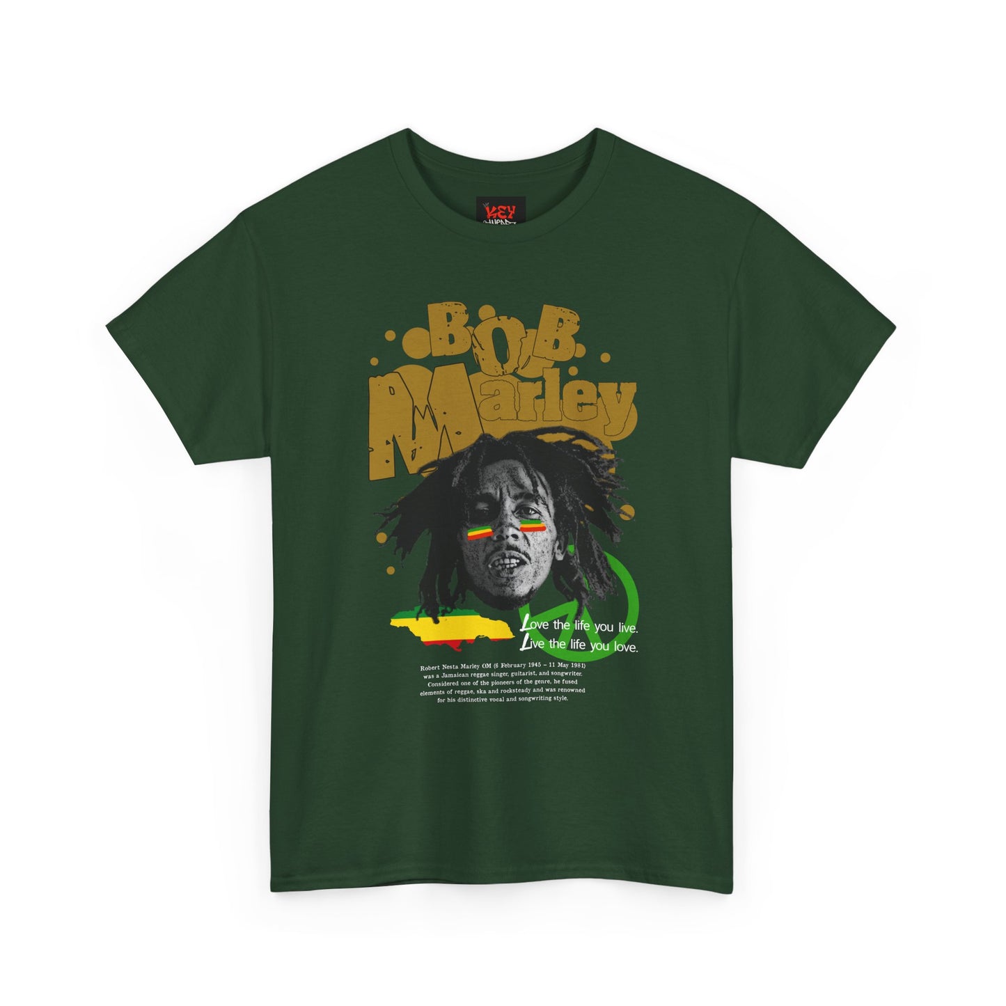 Bob Unisex Heavy Cotton Tee, Vintage Music Shirt, Reggae Lover Gift, Music Festival Apparel, Rasta Style T-Shirt