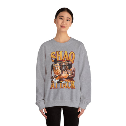 Shaq Attack Crewneck Sweatshirt, Basketball Apparel, Unisex Streetwear, Sports Fan Gift, Cozy Layering Essentials