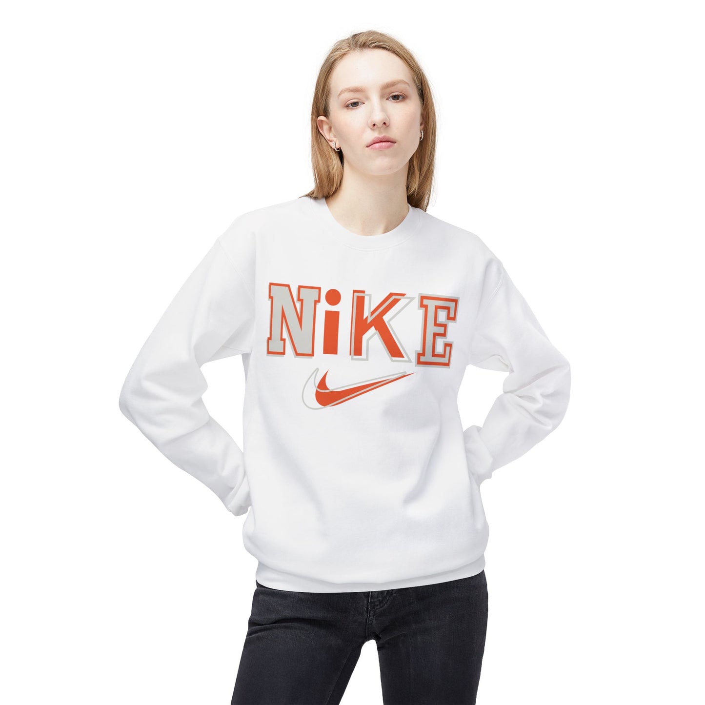 'NIKE' Retro Crewneck