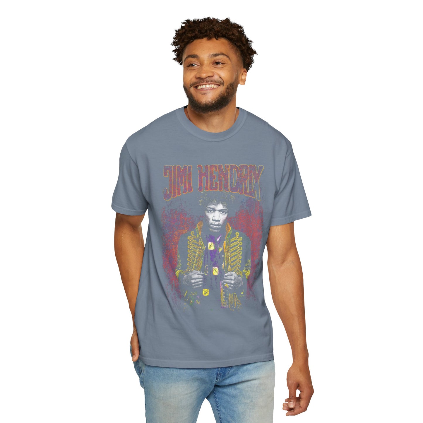 Jim Retro Rock Portrait T-Shirt — Vintage Psychedelic Band Graphic