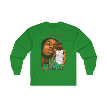 Wayne Long Sleeve Tee — Retro Photo Graphic with Quote