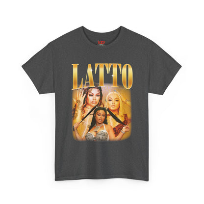 Latto Graphic Tee — 'LATTO' Gold Portrait Band T-Shirt