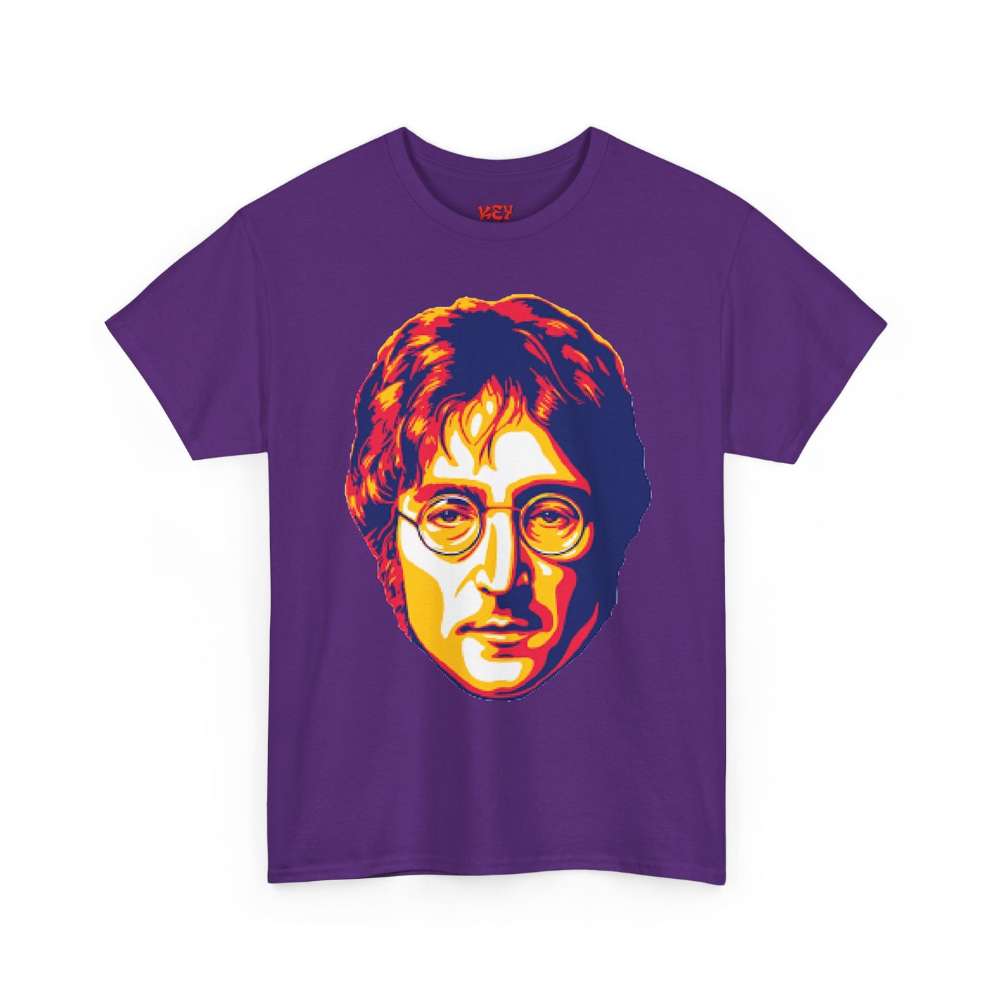 John Graphic Portrait Tee — Retro Psychedelic Face Design