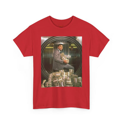 Ali Money Vault Graphic Tee — Vintage Heist Money Pile T-Shirt