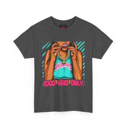 Good Vibes Only Tee — Retro Pop Art Graphic T-Shirt