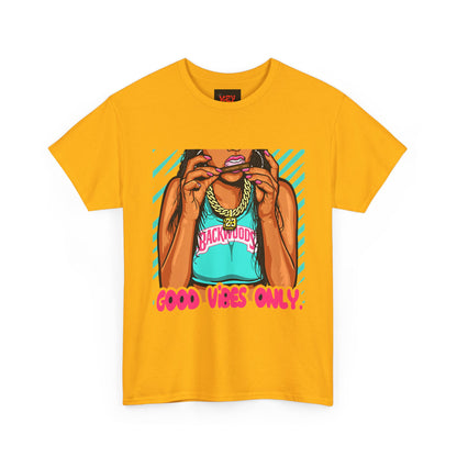 Good Vibes Only Tee — Retro Pop Art Graphic T-Shirt