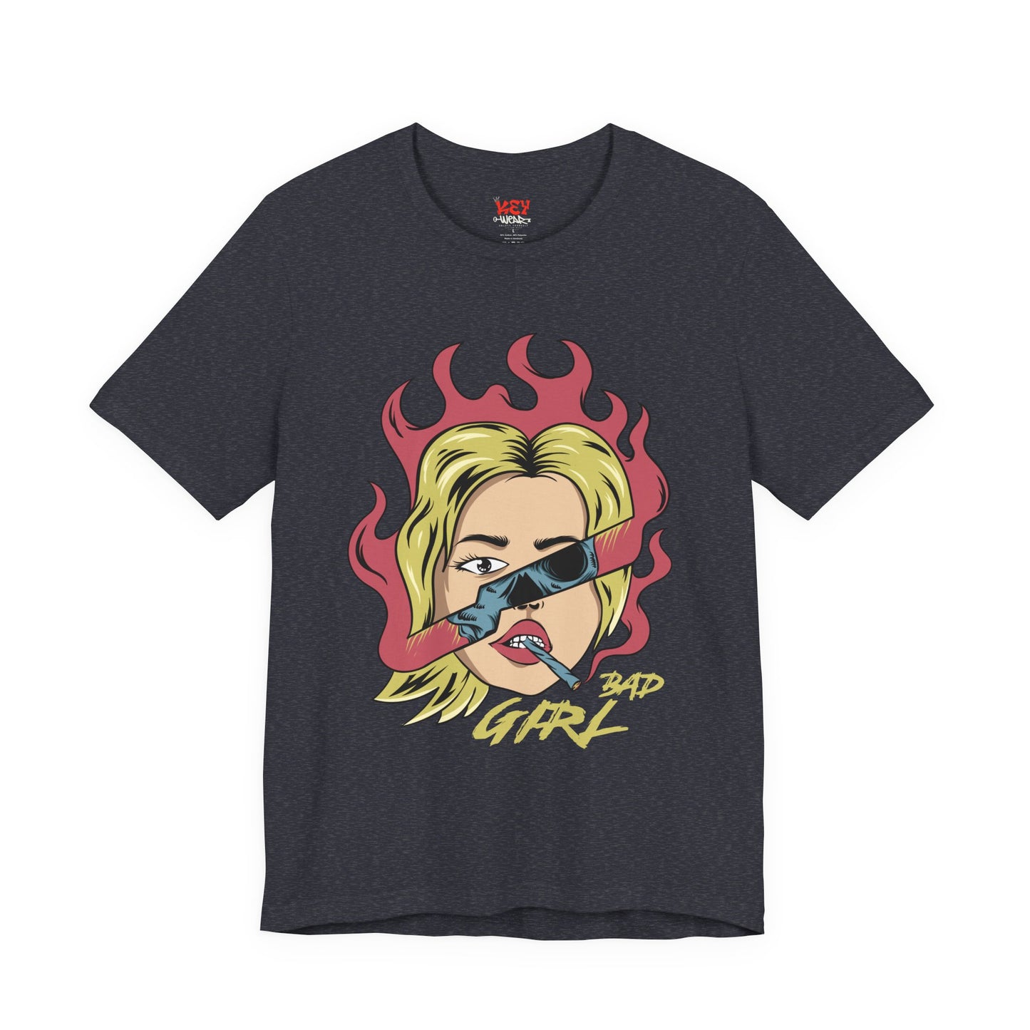Bad Girl Pop Art Tee — Retro Flaming Blonde Graphic T-Shirt