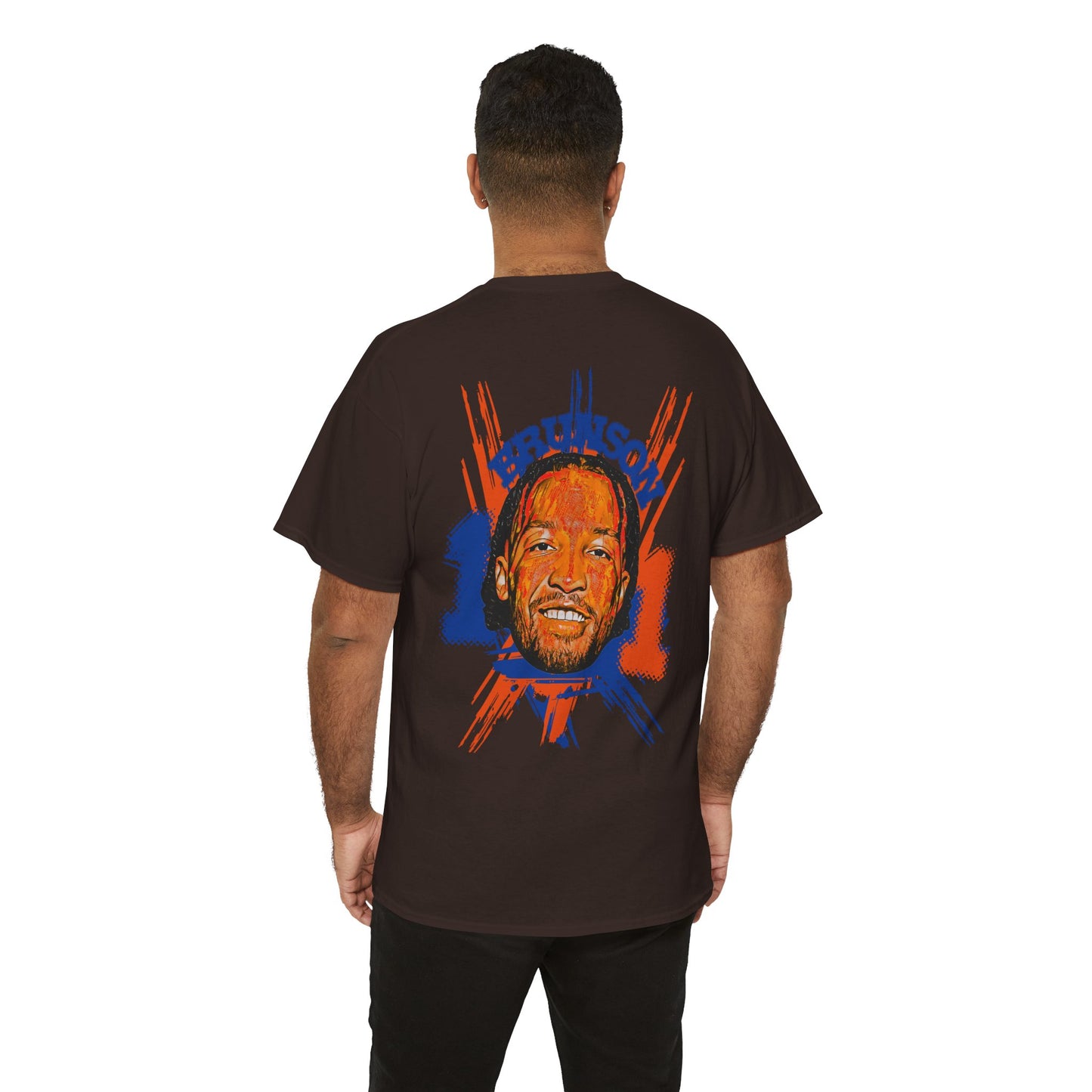 Brunson #11' Retro Portrait Basketball T-Shirt