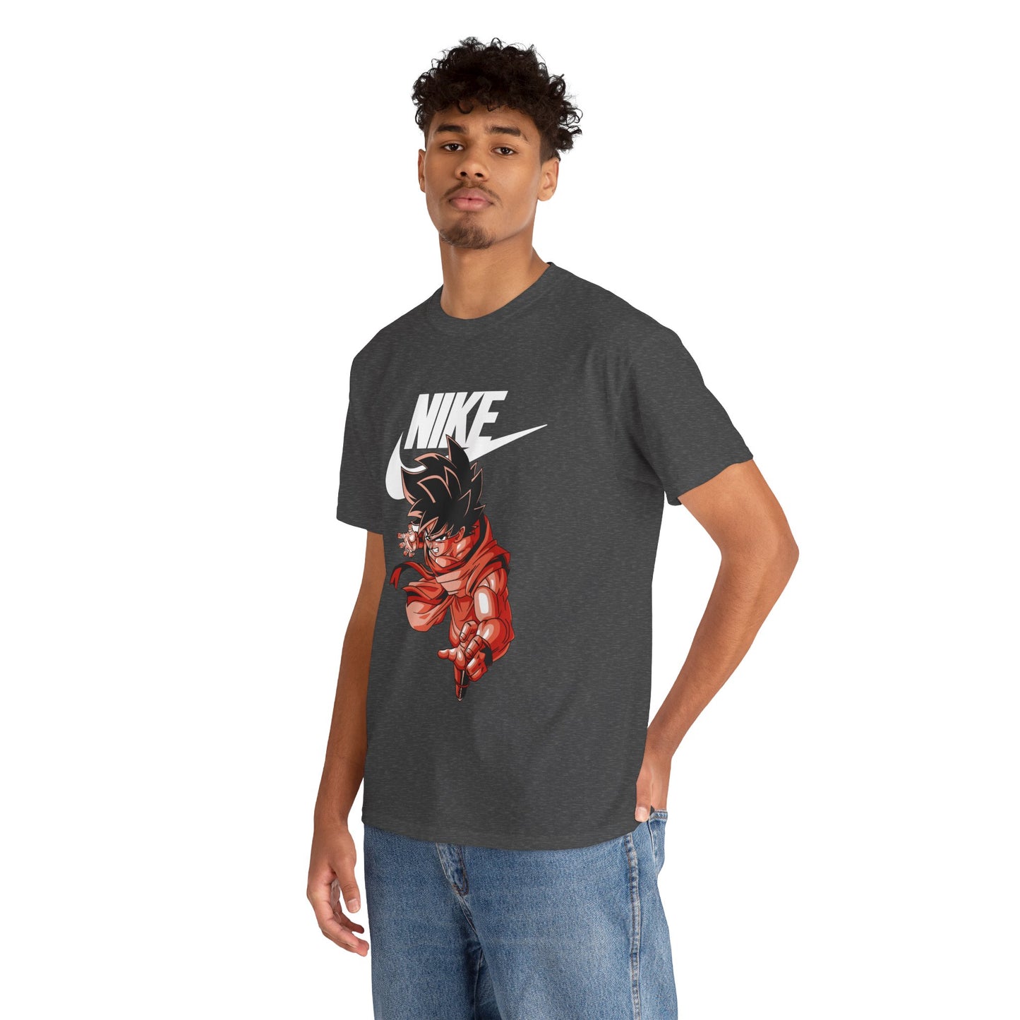 Nike x Anime Kid Graphic Tee — Retro Goku-Inspired Streetwear