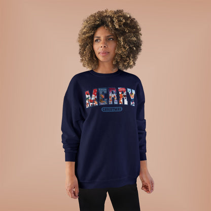 Merry Christmas Crewneck Sweatshirt — Festive Holiday Graphic Pullover