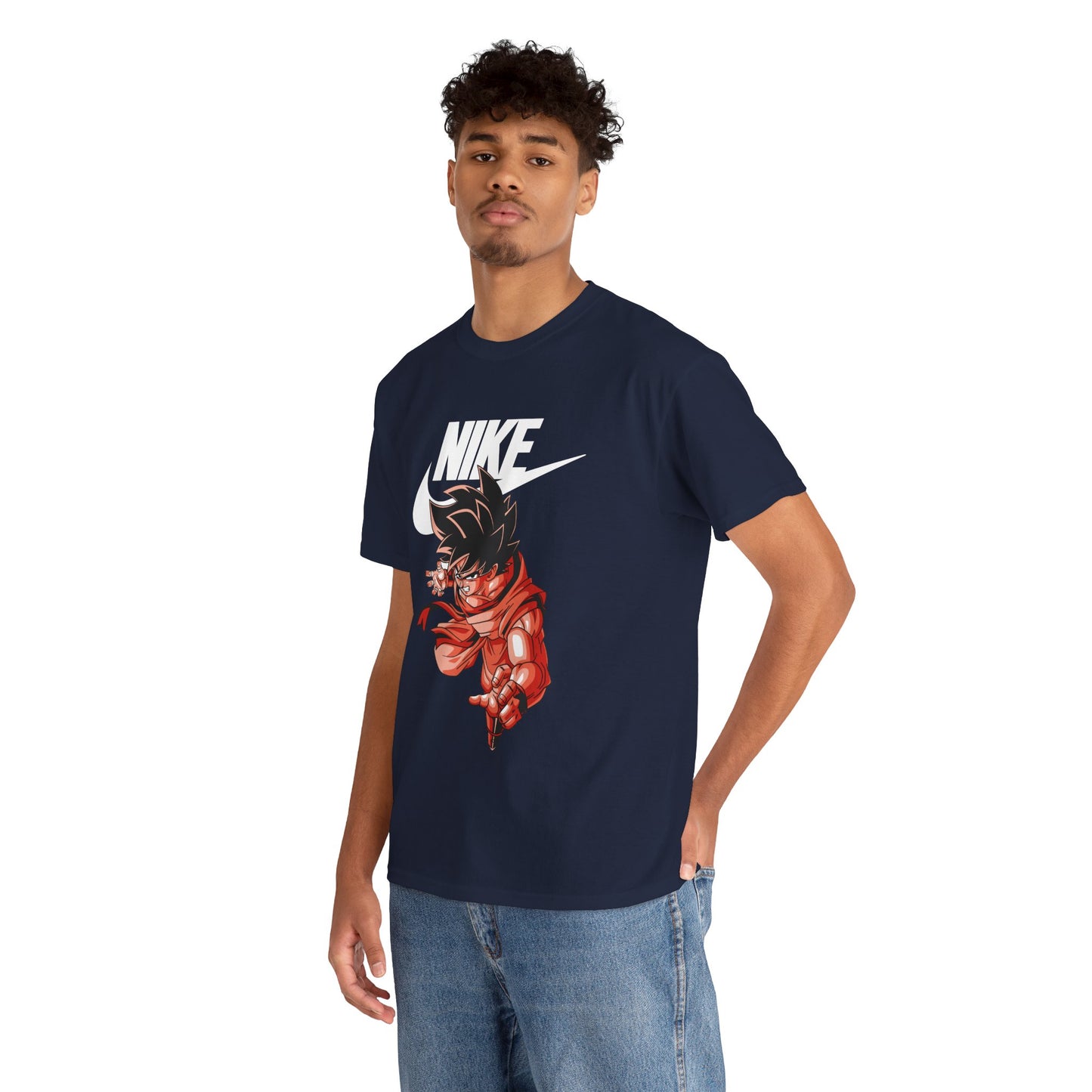 Nike x Anime Kid Graphic Tee — Retro Goku-Inspired Streetwear