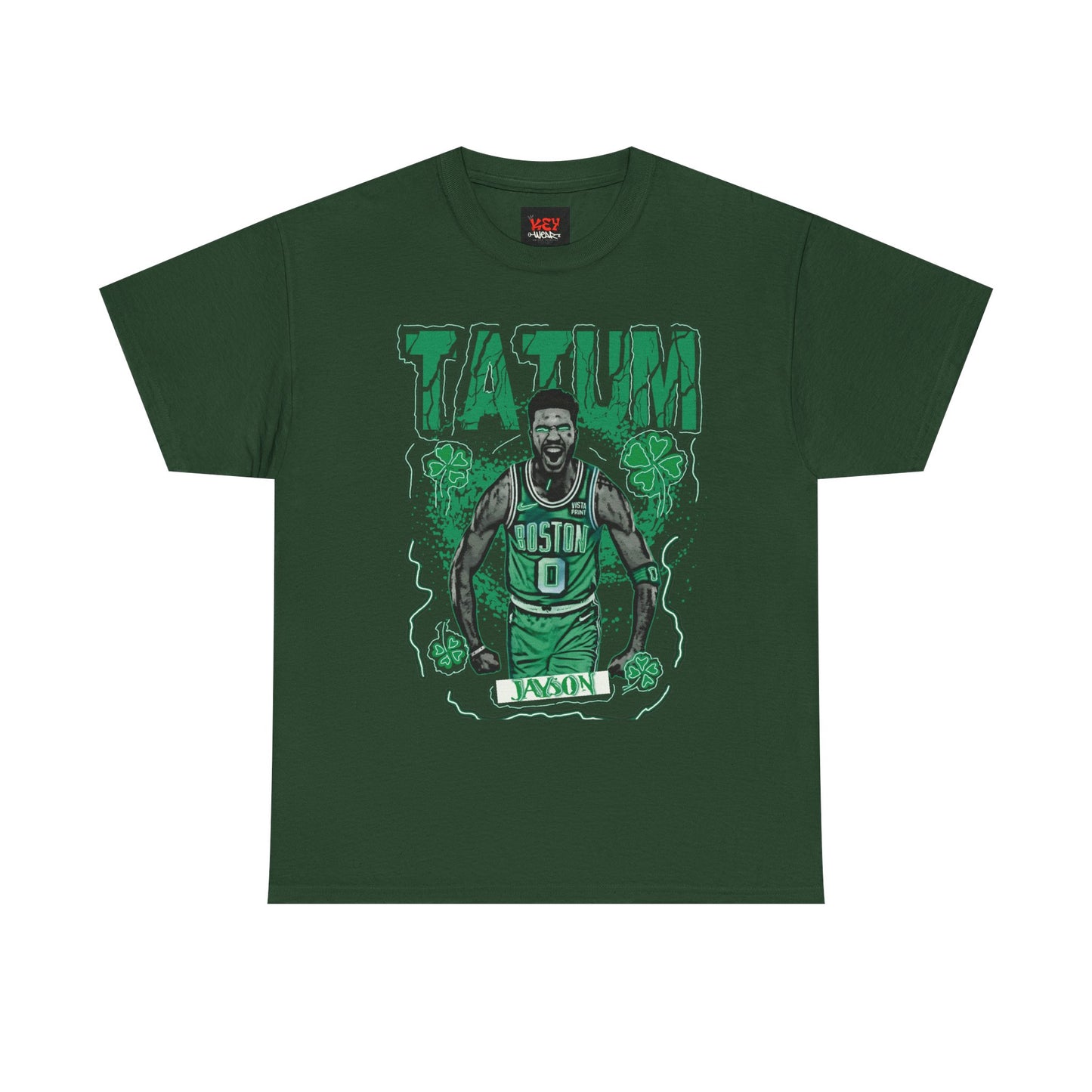JT Boston Celtics Unisex Heavy Cotton Tee - Tatum Graphic Shirt, Sports Apparel, Basketball Fan Gear, Gift for Celtics Fans, Casual Wear