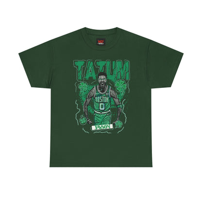 JT Boston Celtics Unisex Heavy Cotton Tee - Tatum Graphic Shirt, Sports Apparel, Basketball Fan Gear, Gift for Celtics Fans, Casual Wear