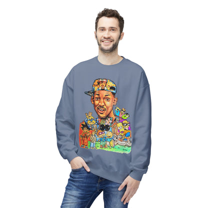 Retro ’90s Cartoon Portrait Crewneck Sweatshirt