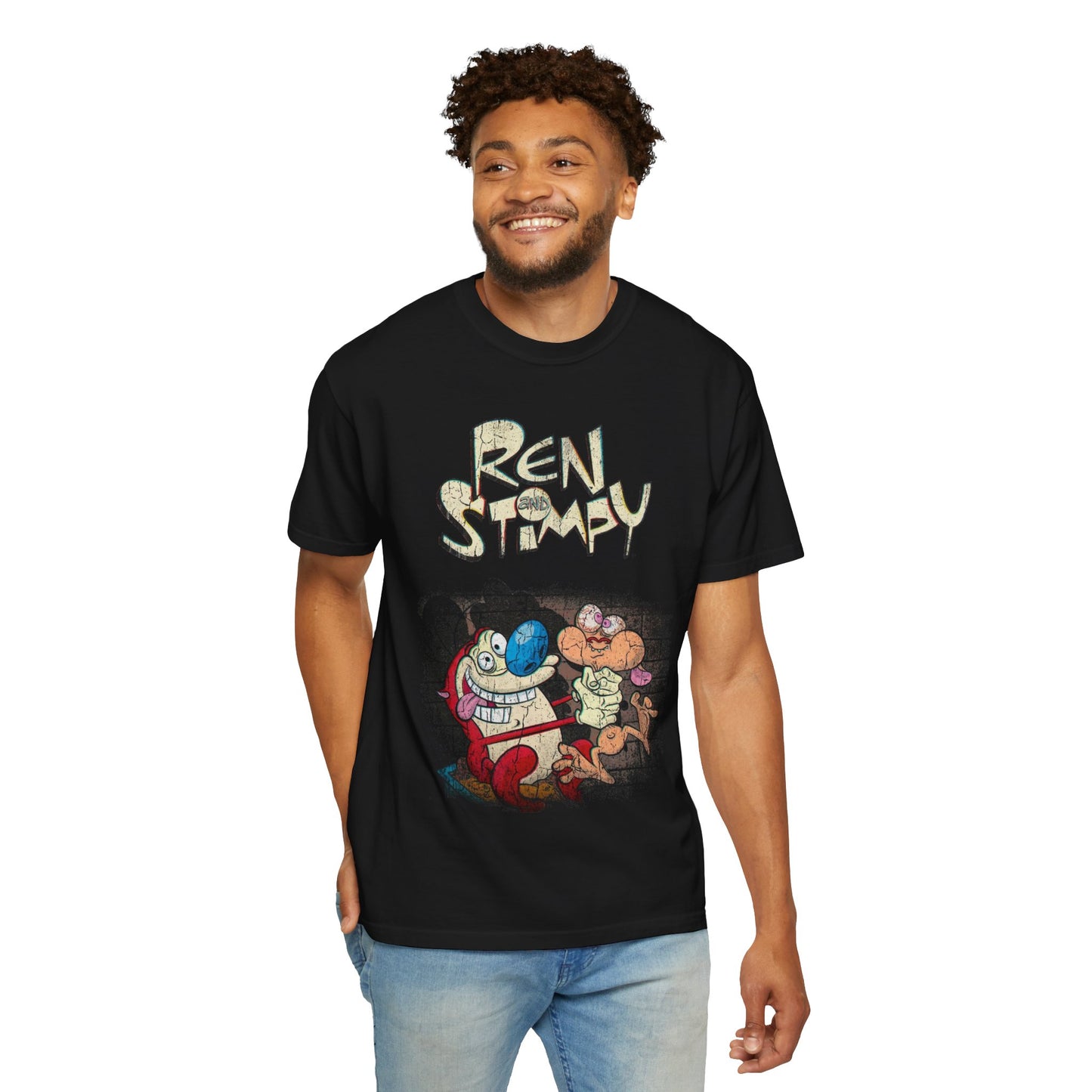 Ren & Stimpy Vintage Cartoon Graphic T-Shirt