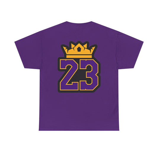 King Crown 23 Tee – Purple & Gold Sports Number Shirt