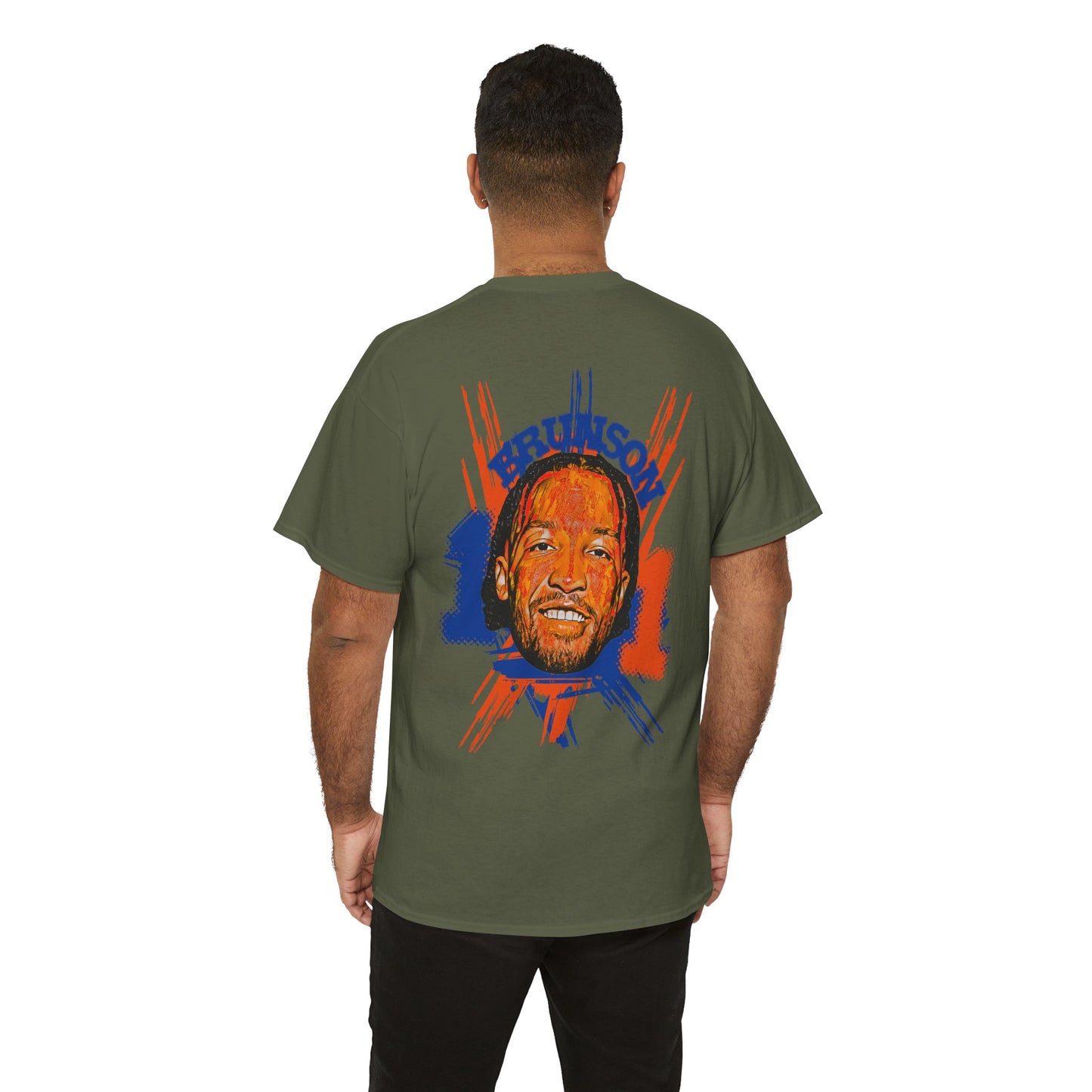 Brunson #11' Retro Portrait Basketball T-Shirt