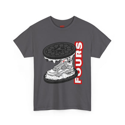 KeyWear Graphic Tee — Oreo Sneaker Sandwich Design ("FOURS")