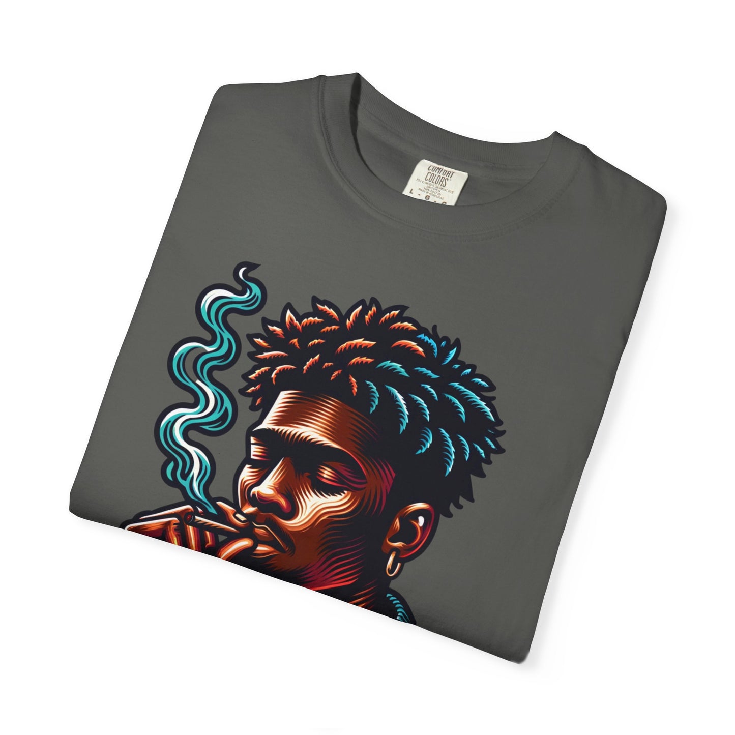 Peace In Motion T‑Shirt — Retro Smoking Portrait Graphic Tee
