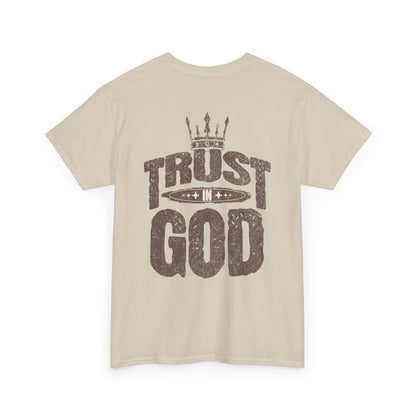 Trust in God Tee — Faith-Based Christian T-Shirt with Crown Graphic