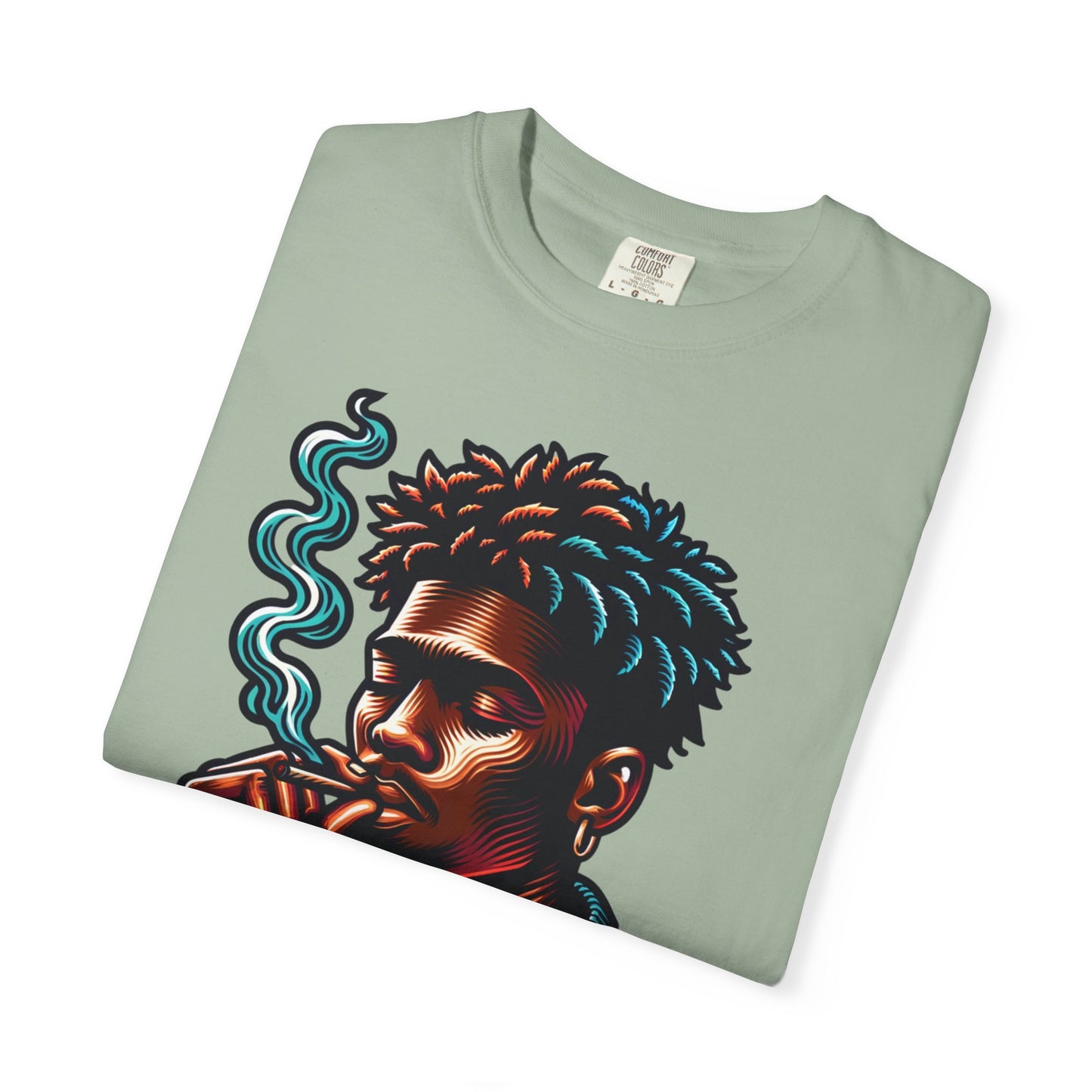 Peace In Motion T‑Shirt — Retro Smoking Portrait Graphic Tee
