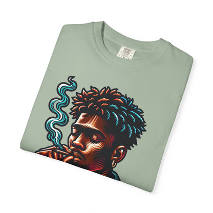 Peace In Motion T‑Shirt — Retro Smoking Portrait Graphic Tee