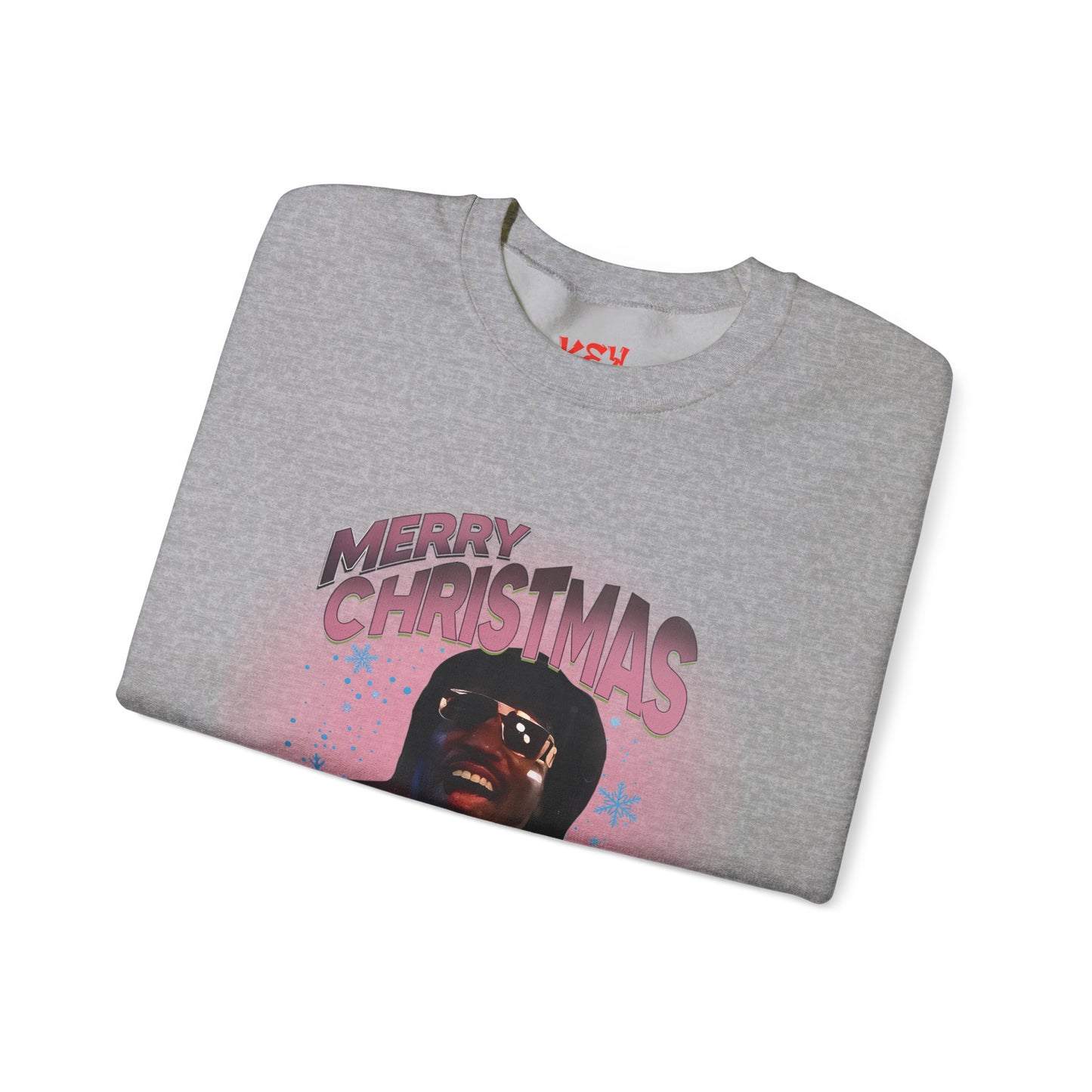 Pinky Christmas Crewneck Sweatshirt — "Merry Christmas Nukka!" Retro Holiday Graphic