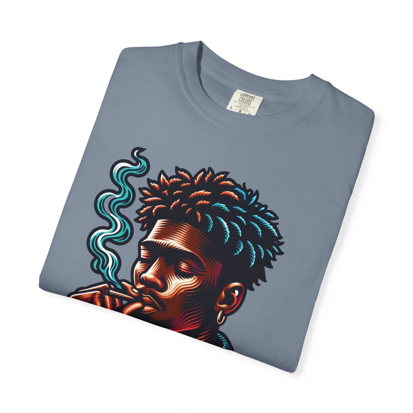 Peace In Motion T‑Shirt — Retro Smoking Portrait Graphic Tee