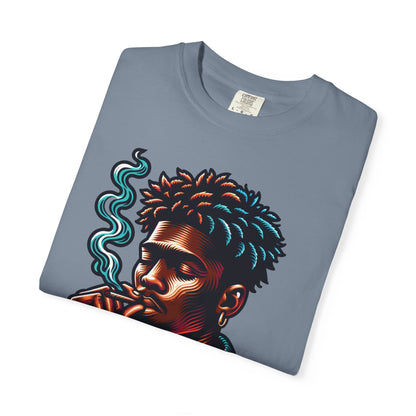 Peace In Motion T‑Shirt — Retro Smoking Portrait Graphic Tee