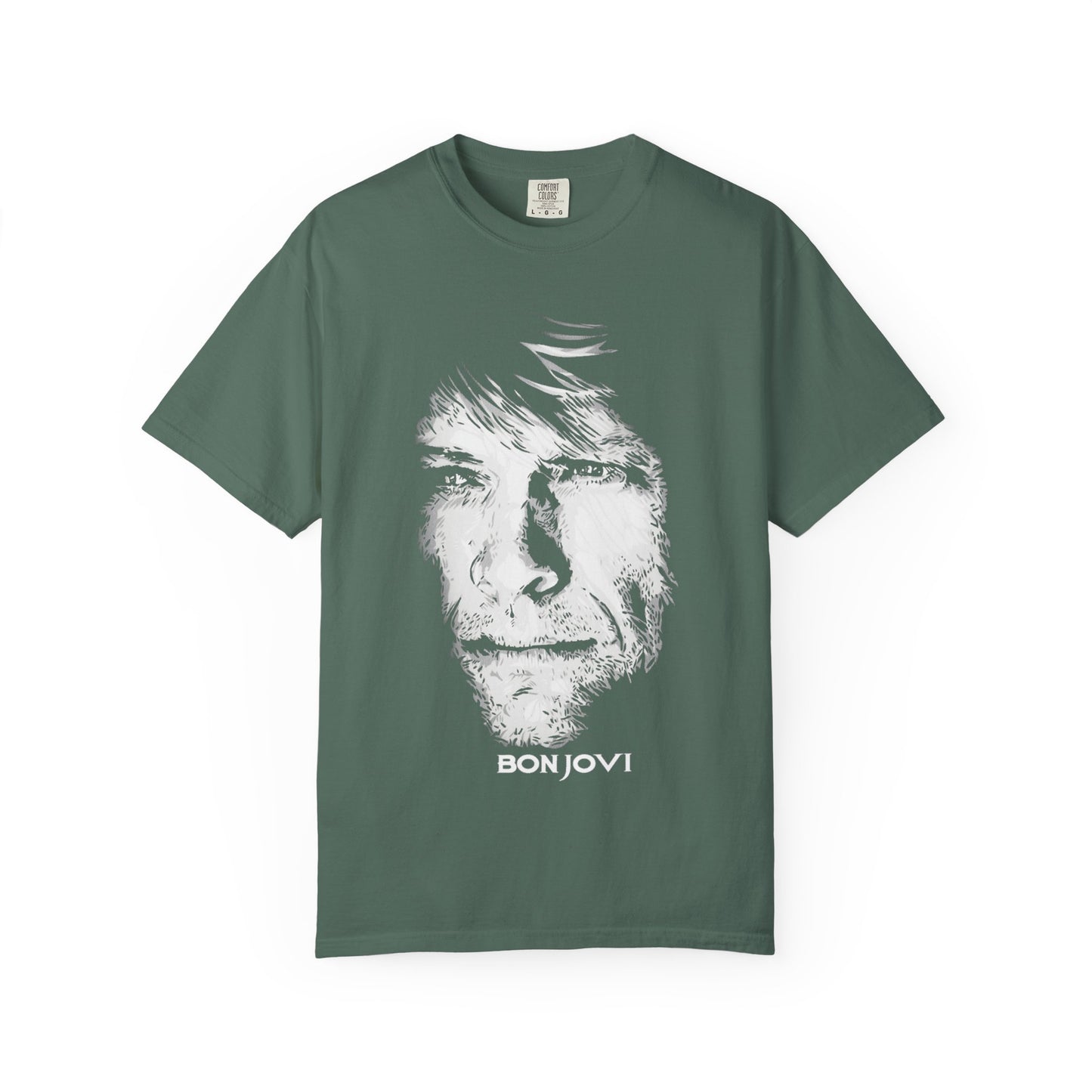Vintage Rock Portrait T-Shirt — Bon Jovi Graphic Tee