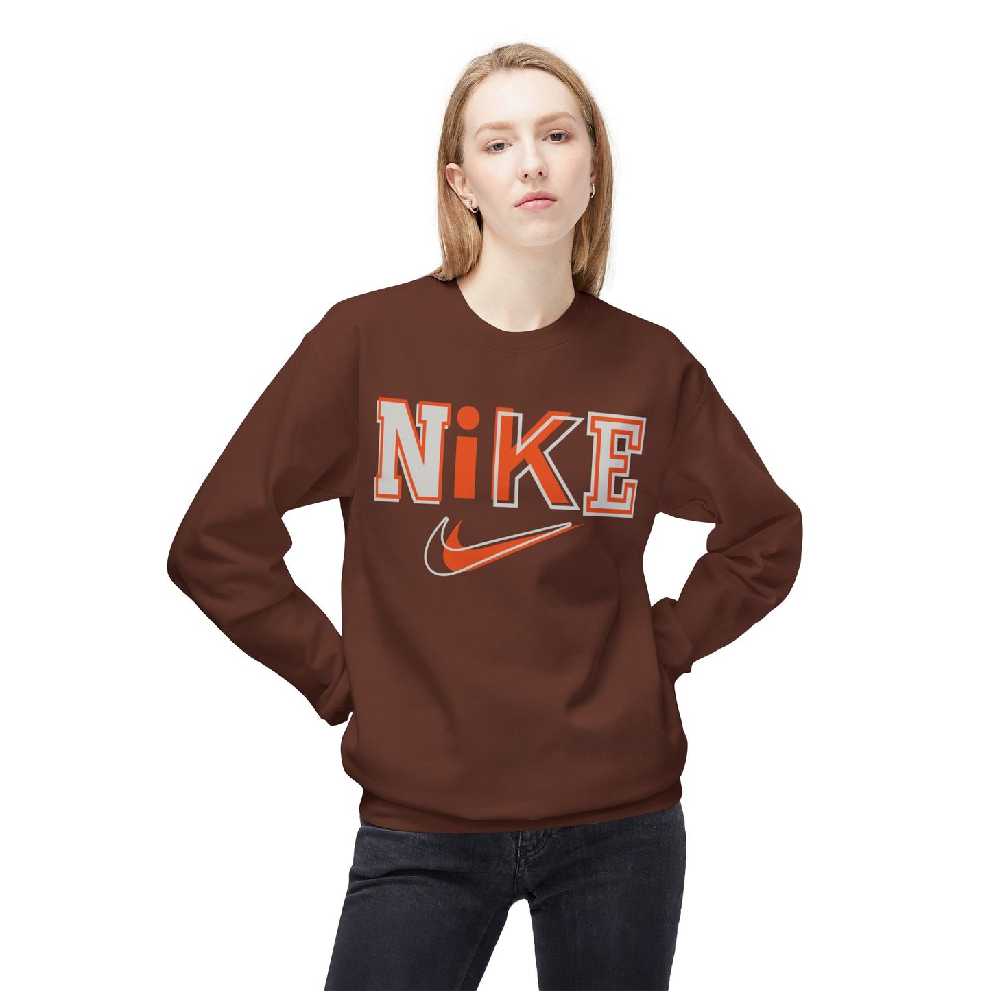 'NIKE' Retro Crewneck