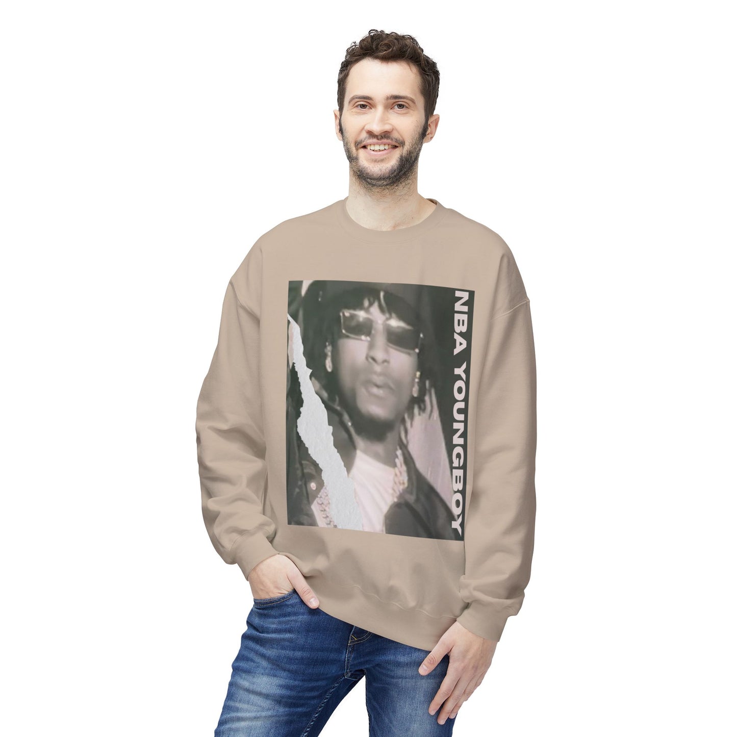 YOUNGBOY Vintage Photo Crewneck Sweatshirt — Keywear custom Graphic