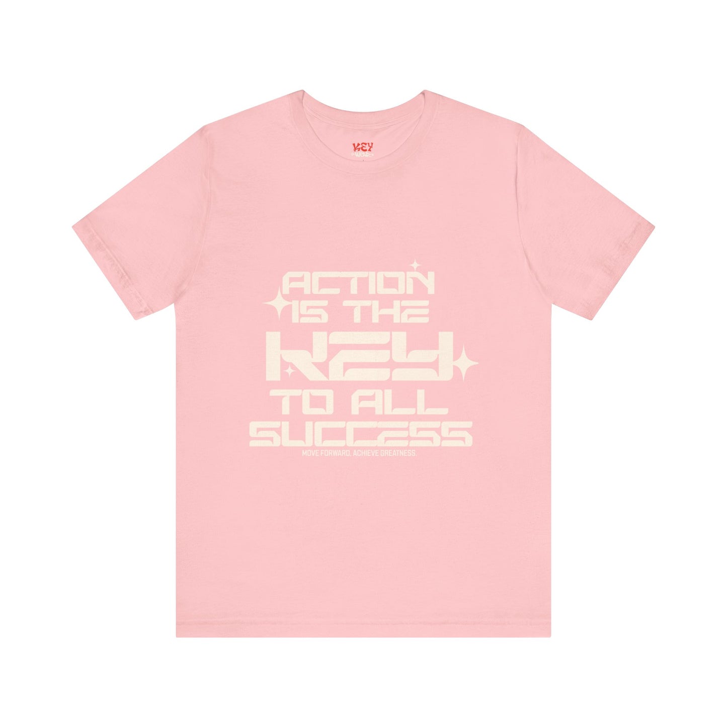 Motivational Unisex Tee: 'Action is the Key to All Success'