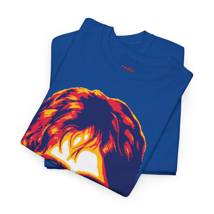 John Graphic Portrait Tee — Retro Psychedelic Face Design