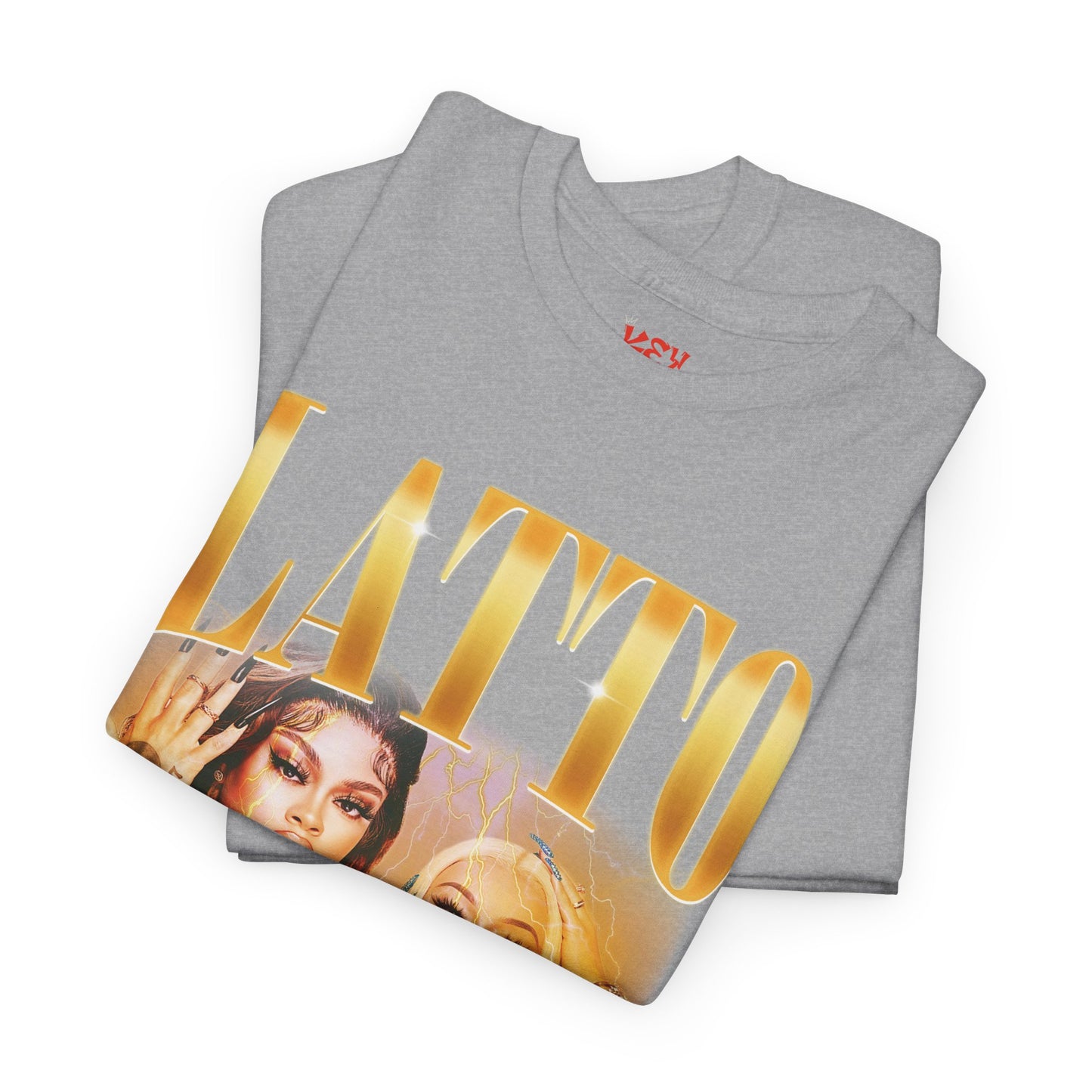 Latto Graphic Tee — 'LATTO' Gold Portrait Band T-Shirt
