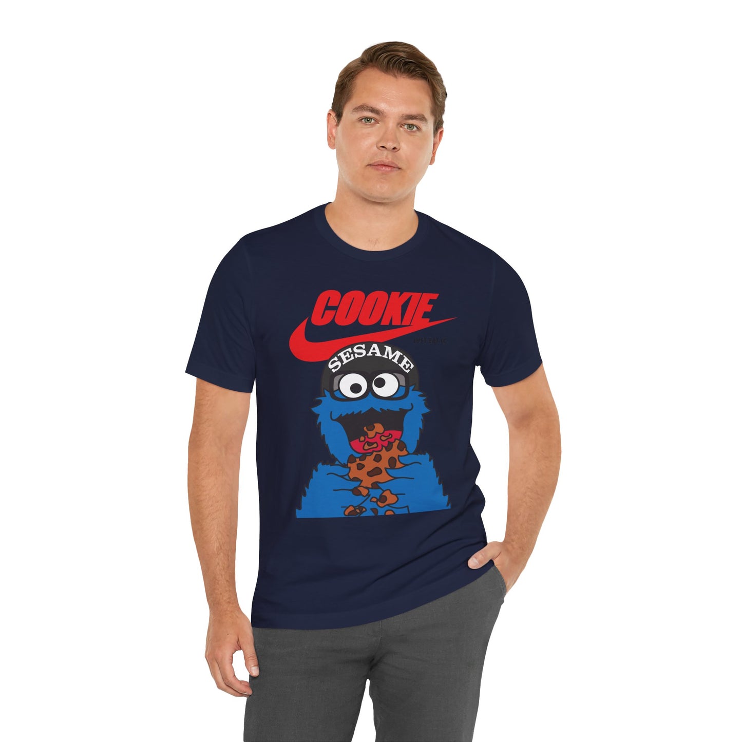 Cookie Monster Graphic Tee — "Cookie" Logo & Bite-Ready Sesame Design