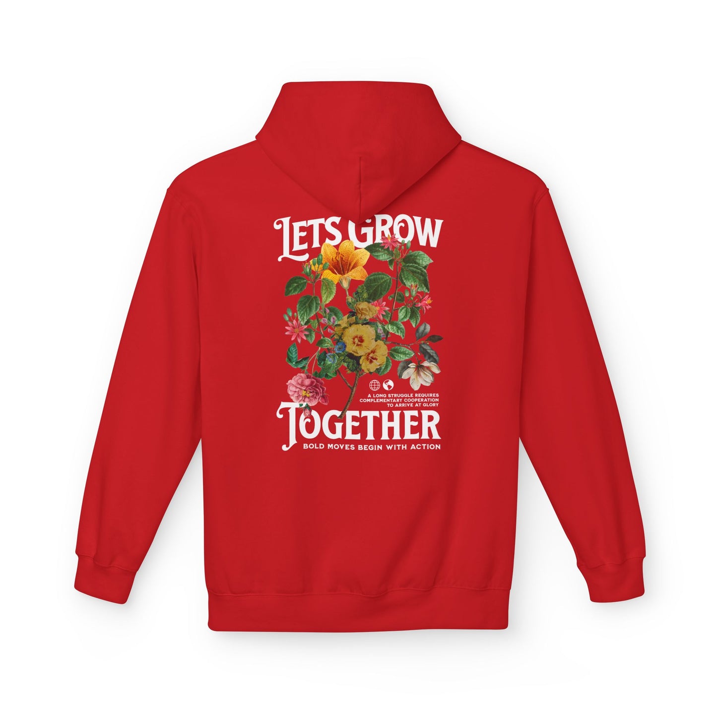 Lets Grow Together Floral Hoodie