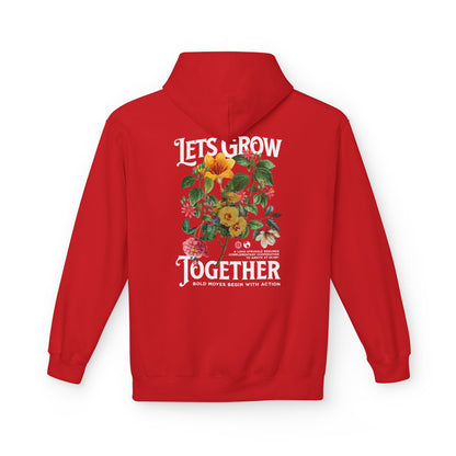 Lets Grow Together Floral Hoodie