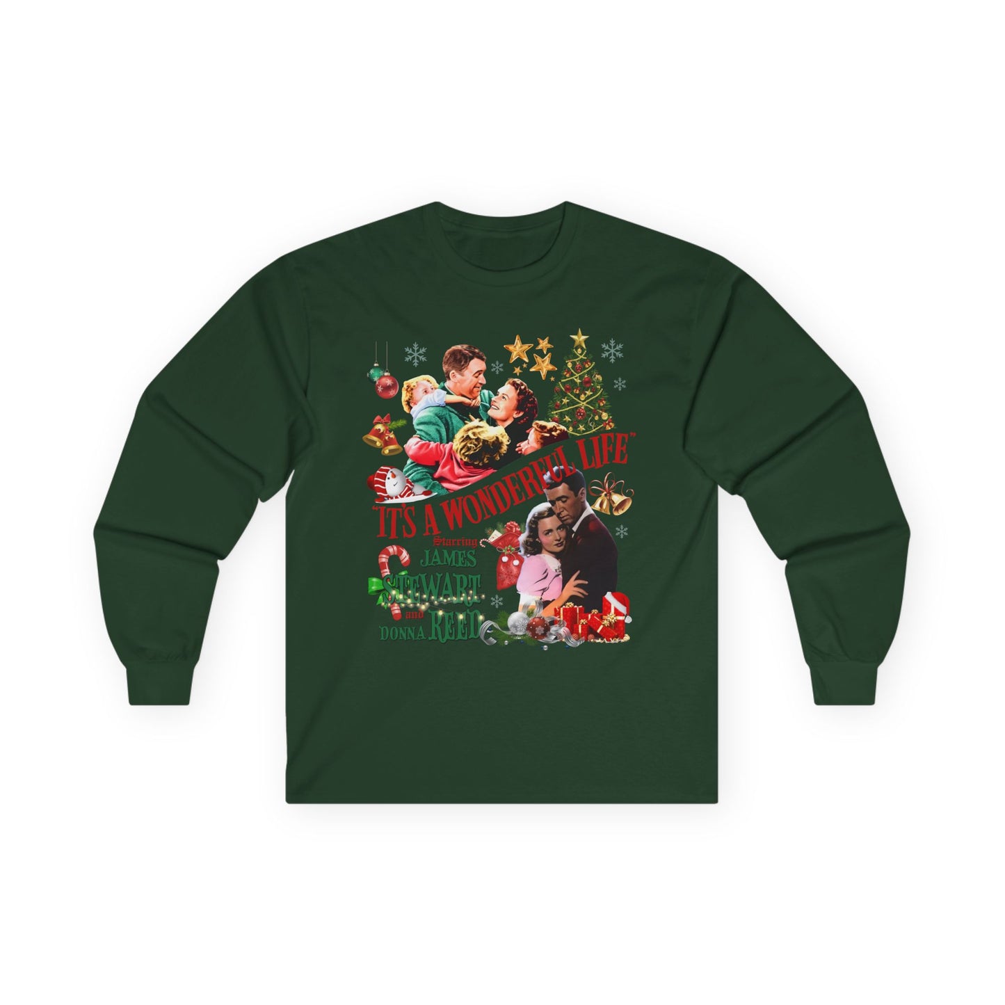 It's a Wonderful Life Holiday Long Sleeve Tee — Classic Christmas Movie Shirt