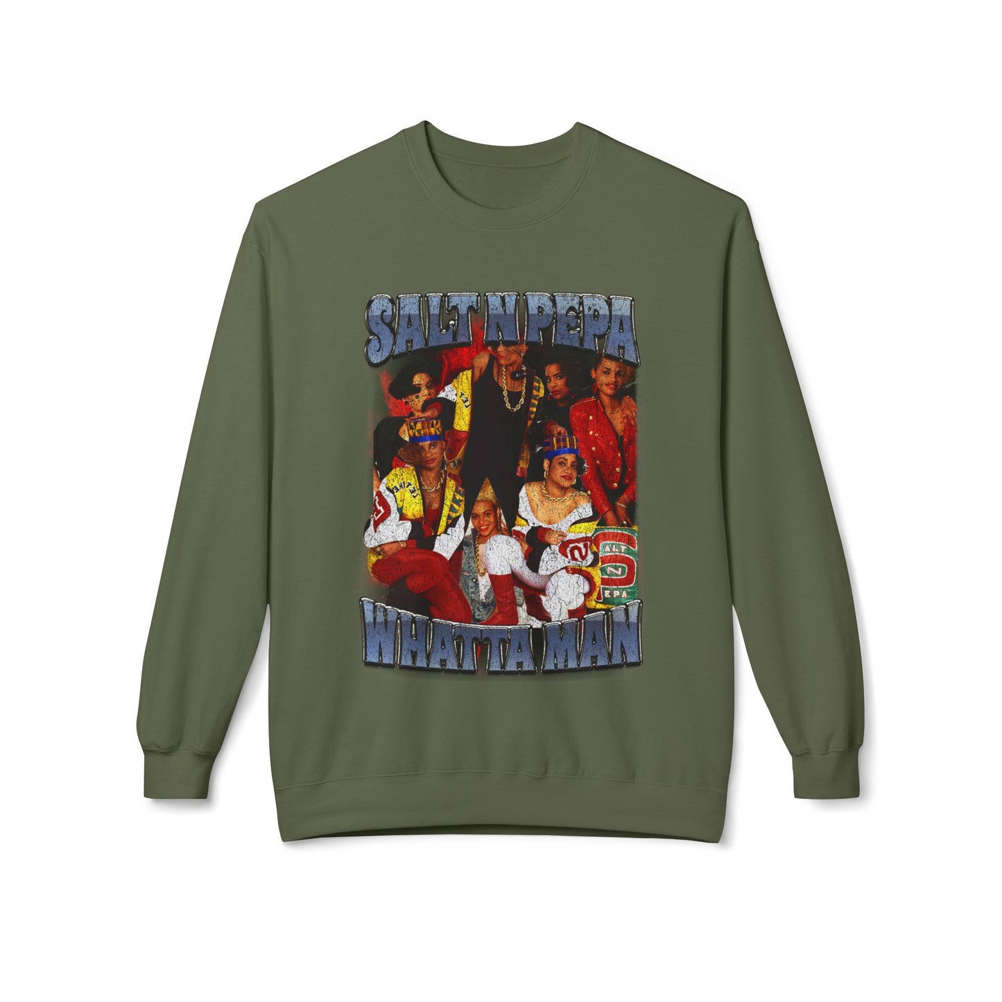 Salt-N-Pepa 'Whatta Man' Crewneck Sweatshirt - Retro 90s Hip-Hop Graphic