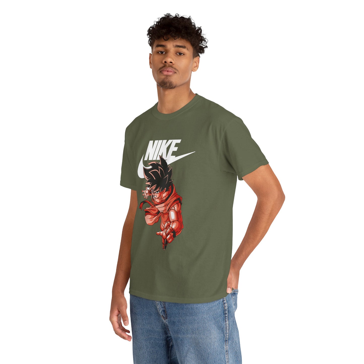 Nike x Anime Kid Graphic Tee — Retro Goku-Inspired Streetwear