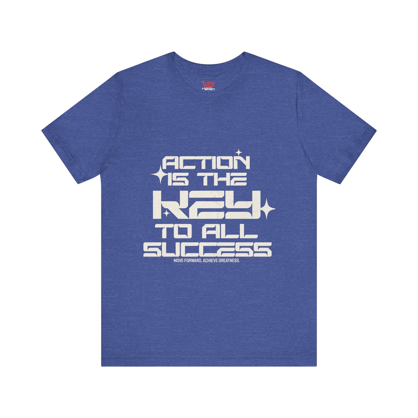 Motivational Unisex Tee: 'Action is the Key to All Success'