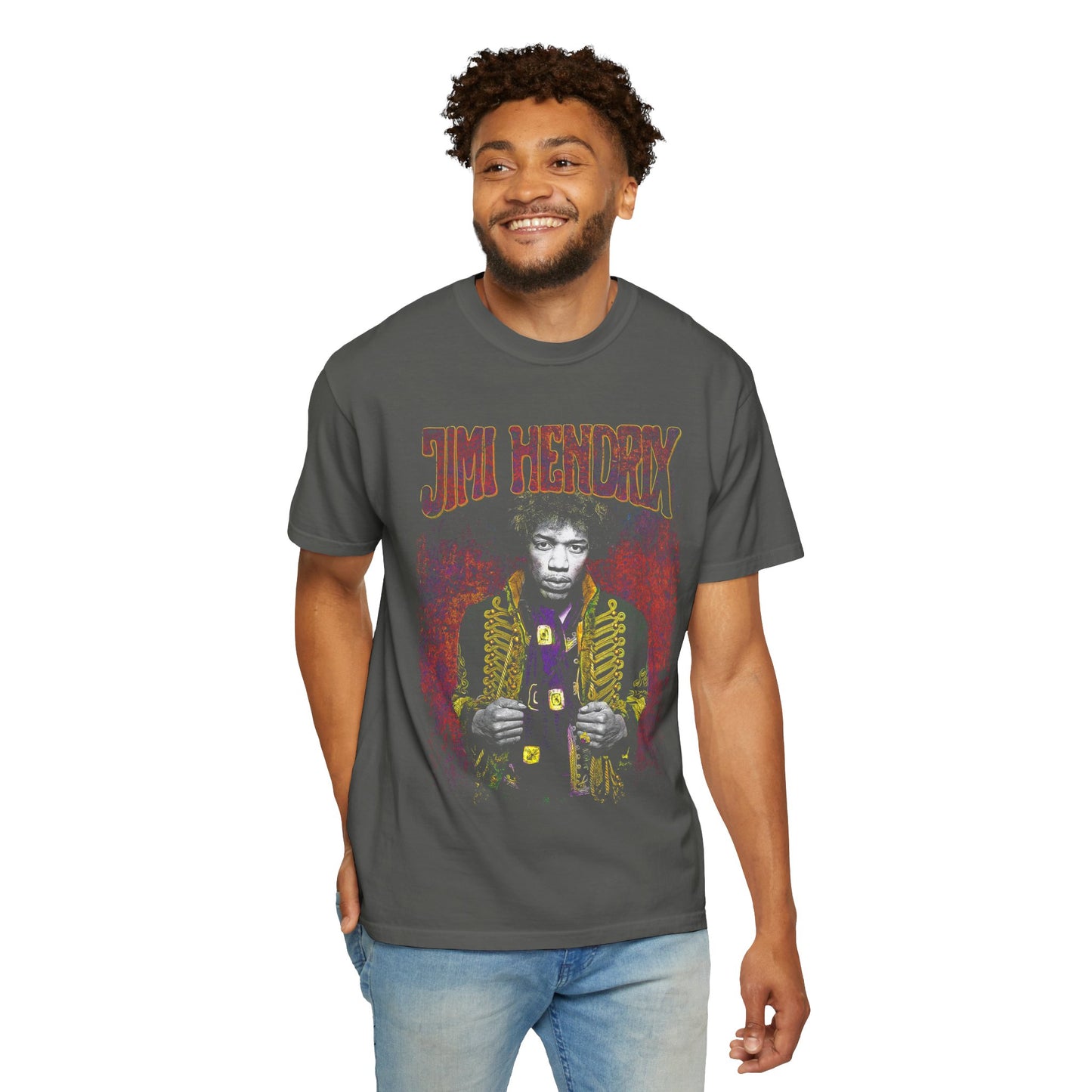Jim Retro Rock Portrait T-Shirt — Vintage Psychedelic Band Graphic